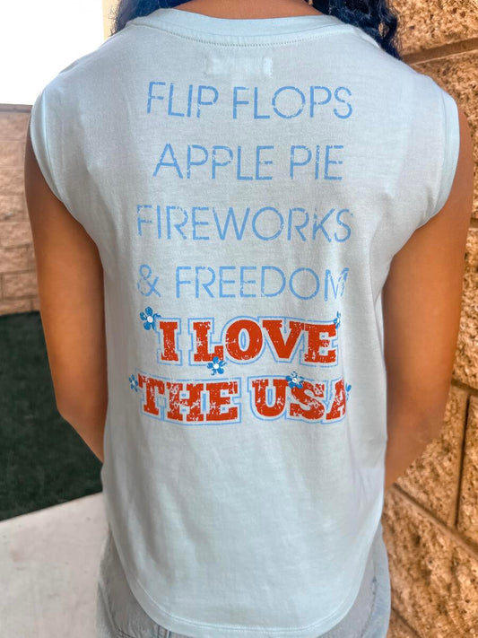 I Love The USA Graphic Tank