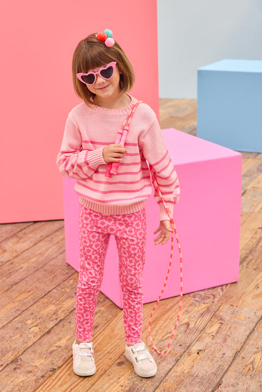 Pink Striped Sweater