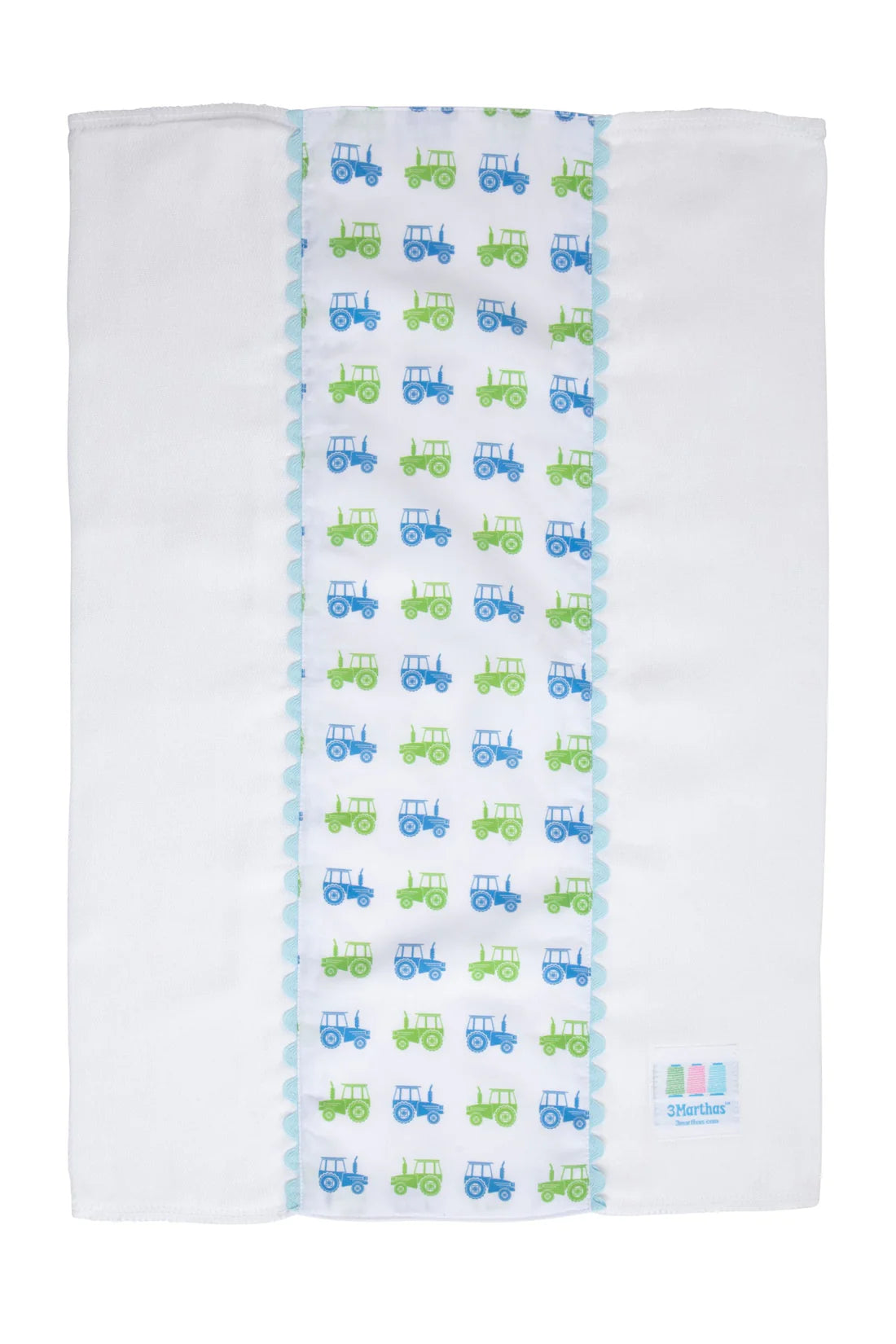 Tractor Fancy Fabric Burp