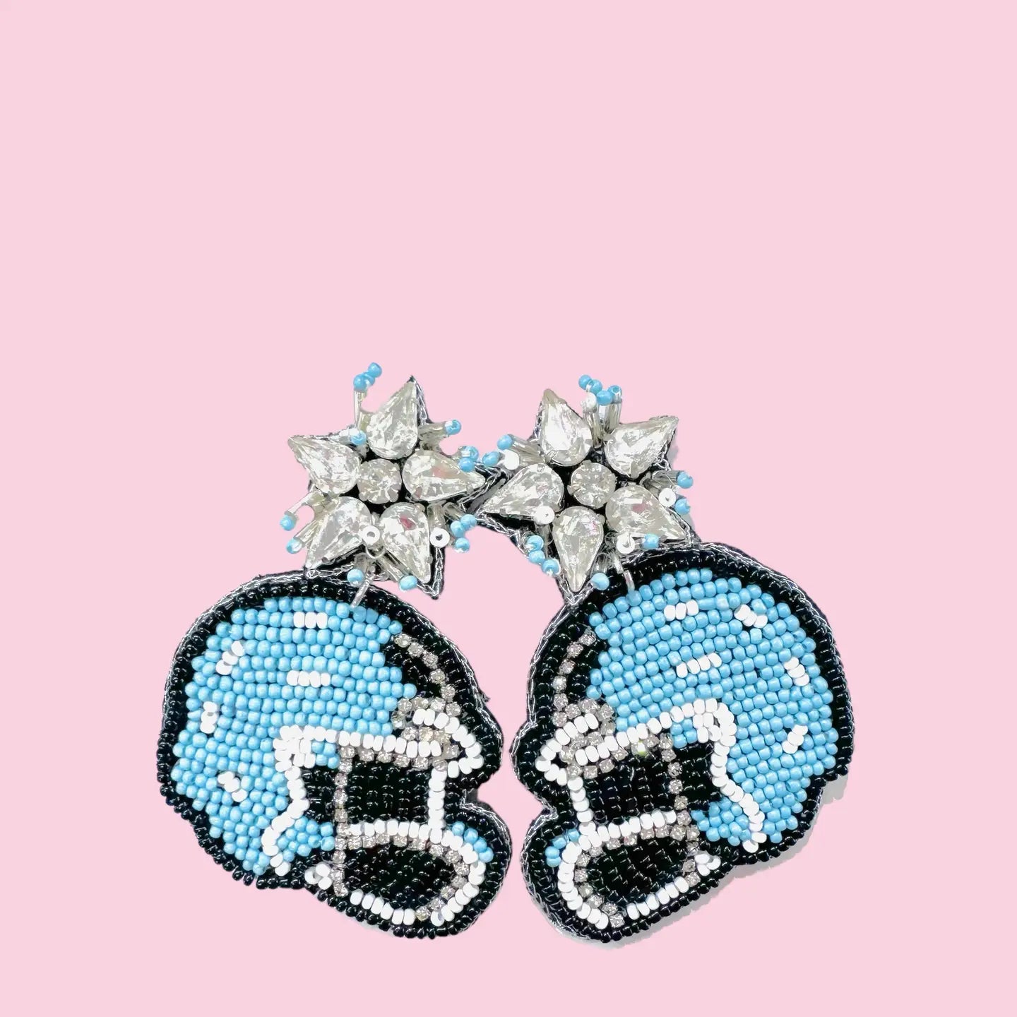 Light Blue Helmet Earrings