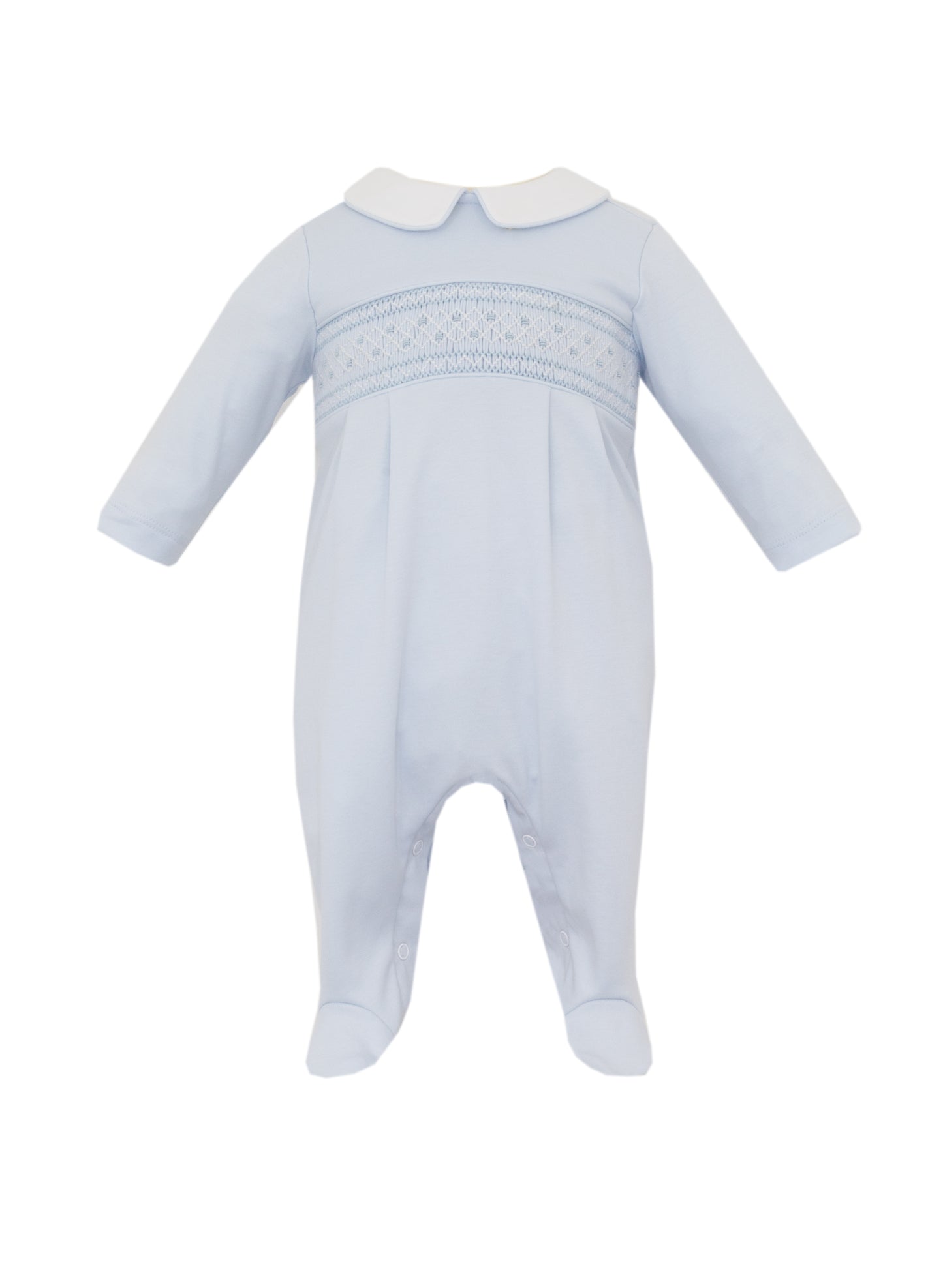 Petit Bebe Light Blue Knite Long Footie