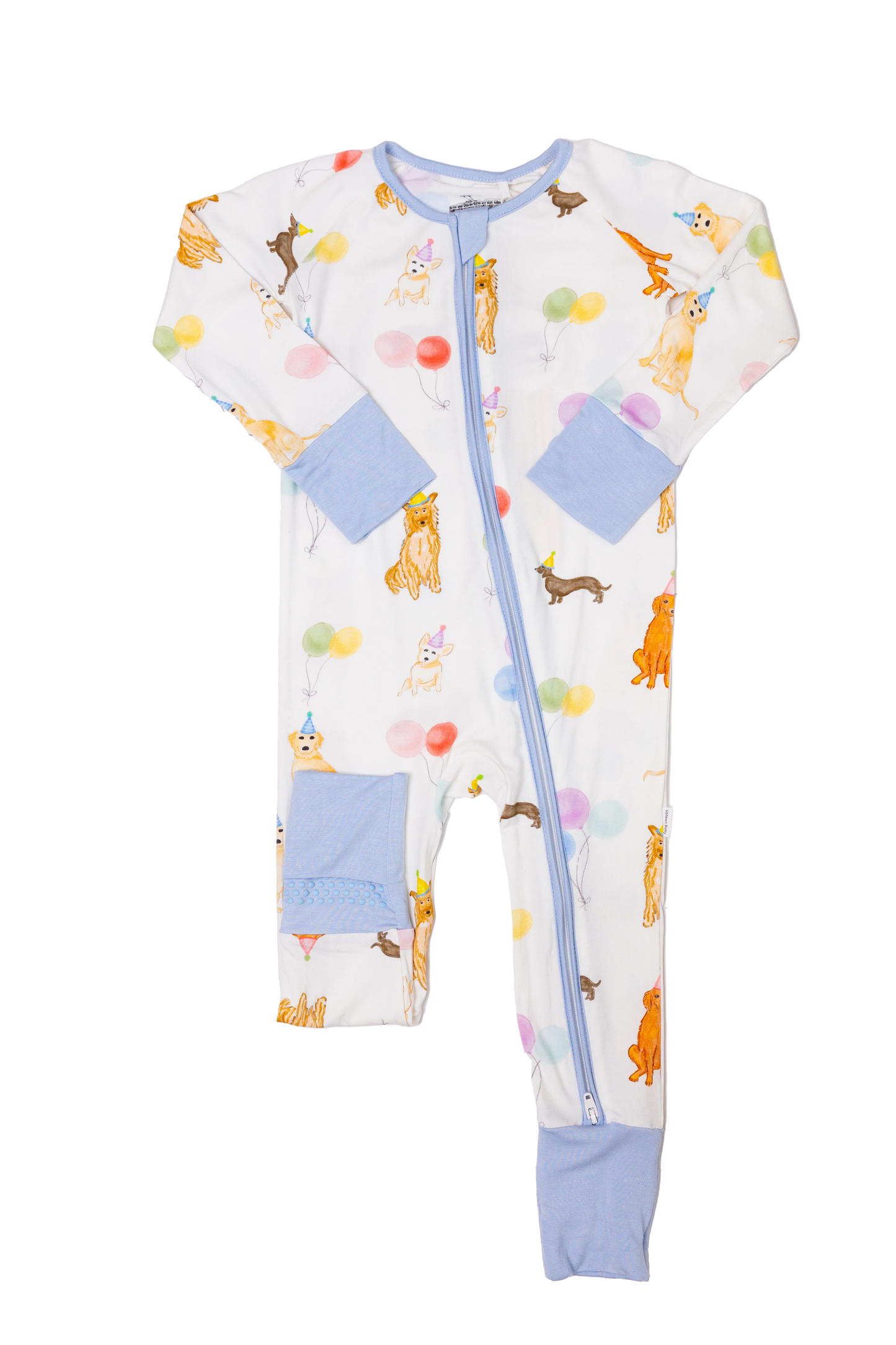 Uptown Baby Party Dog Romper-Blue