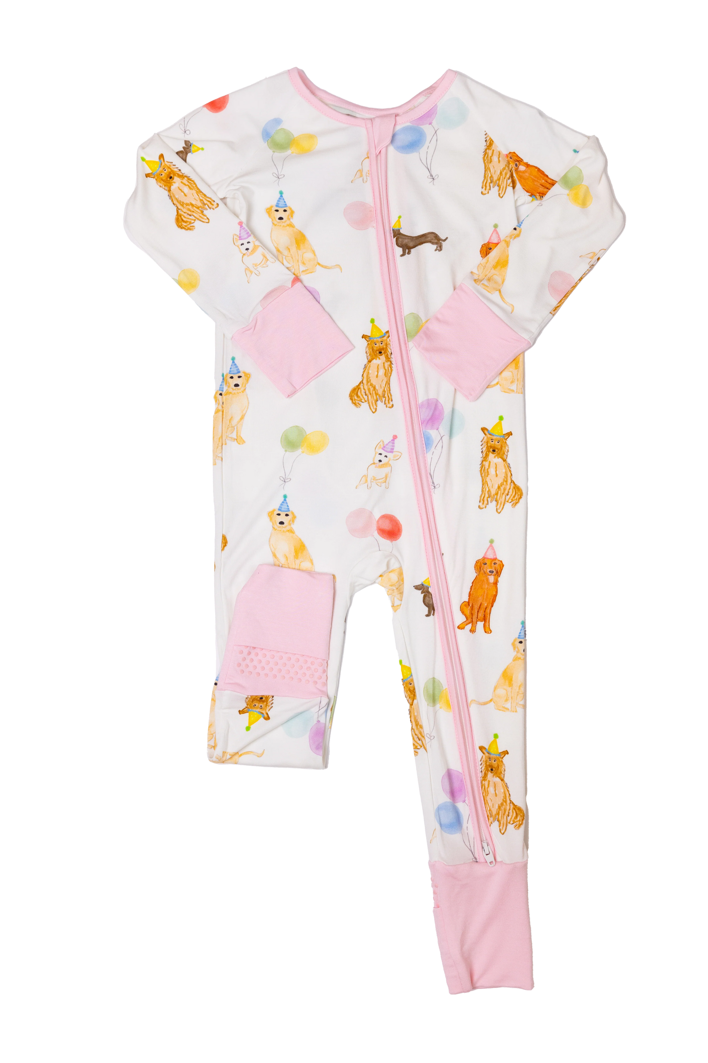 Uptown Baby Party Dog Romper-Pink
