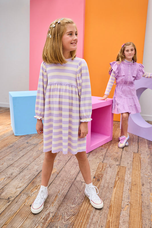 Lavender Stripe Rugby Dress