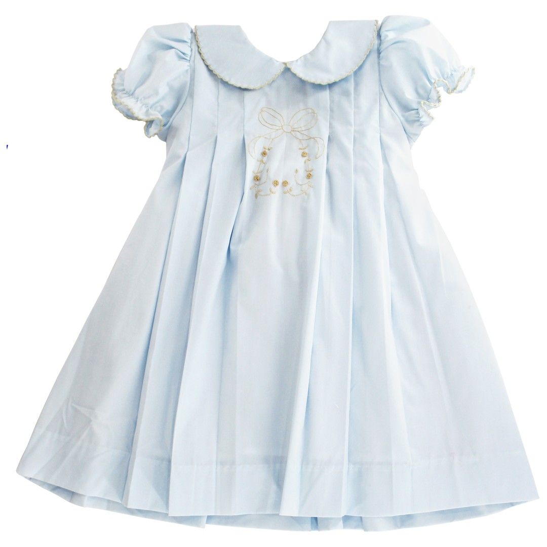 Pastel Blue Bow & Rosebud Float Dress