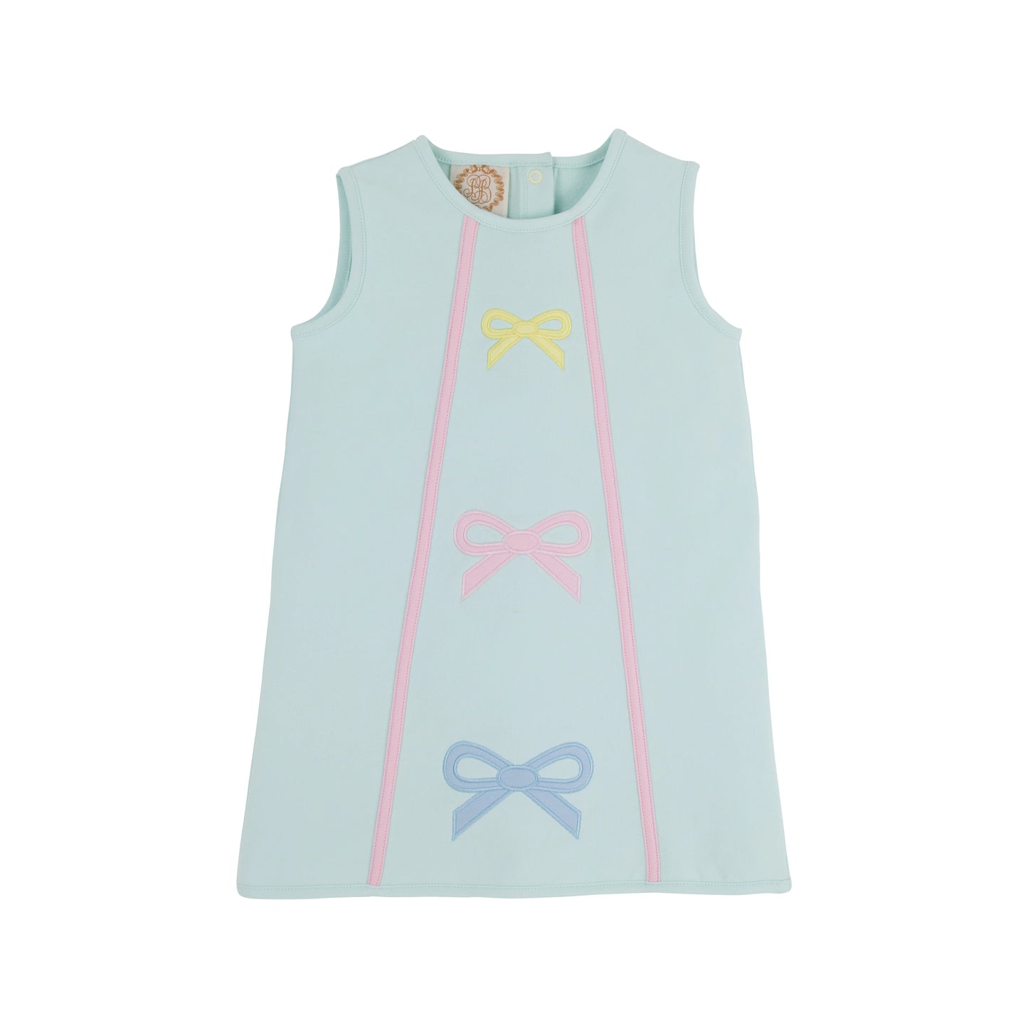 Annie Apron Dress - Seafoam w/ Bows