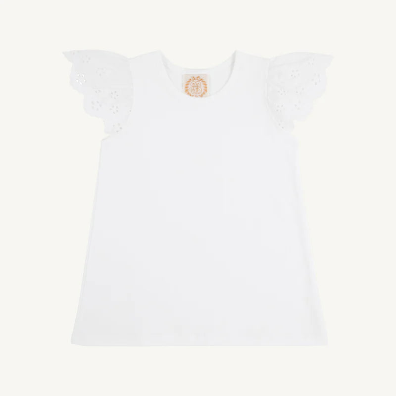 Ellens Eyelet Top- Worth Avenue White