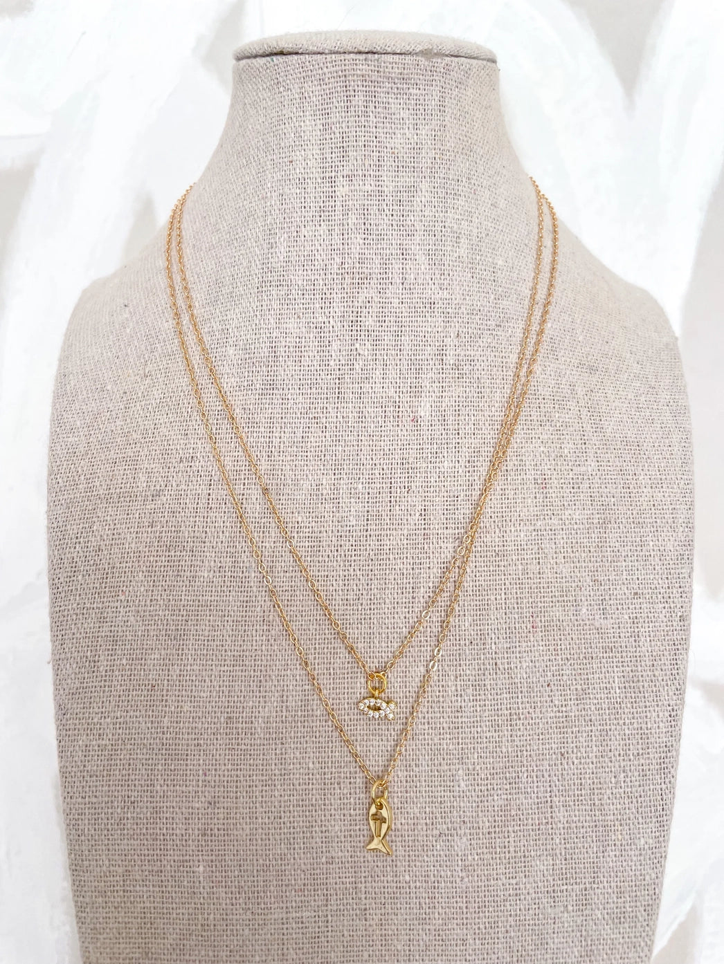 Faith Necklace - Pave Fish