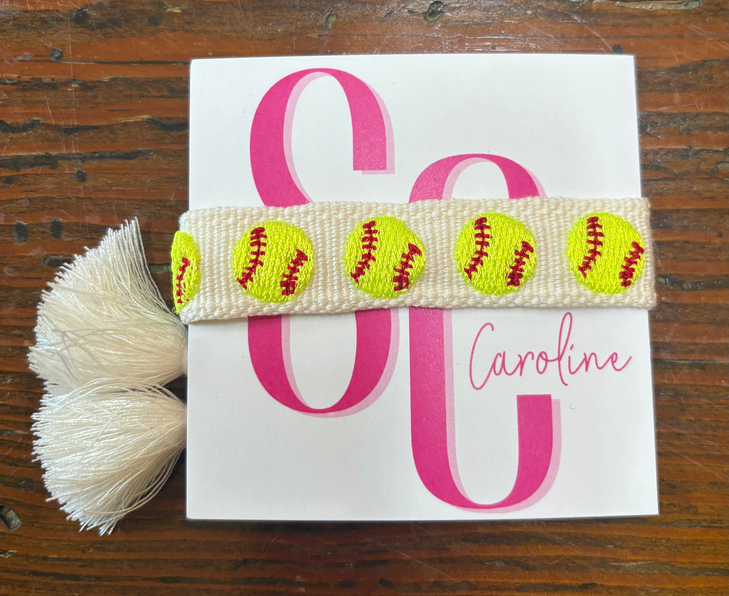 Softball Tassel Bracelet