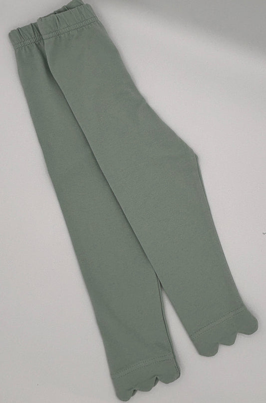 Sage Scalloped Leggings