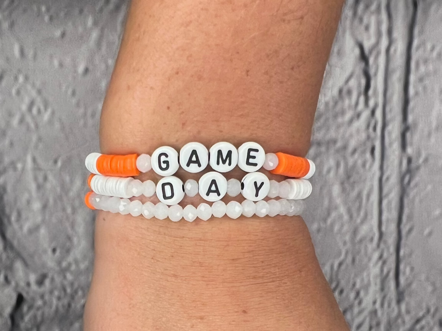 Orange Game Day Youth Bracelet Set
