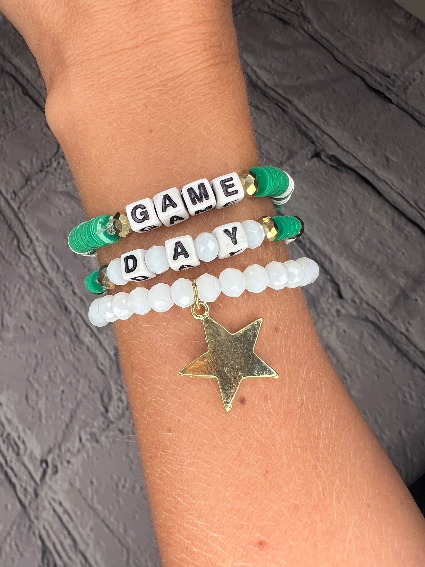 Adult Game Day Bracelet Set - Green