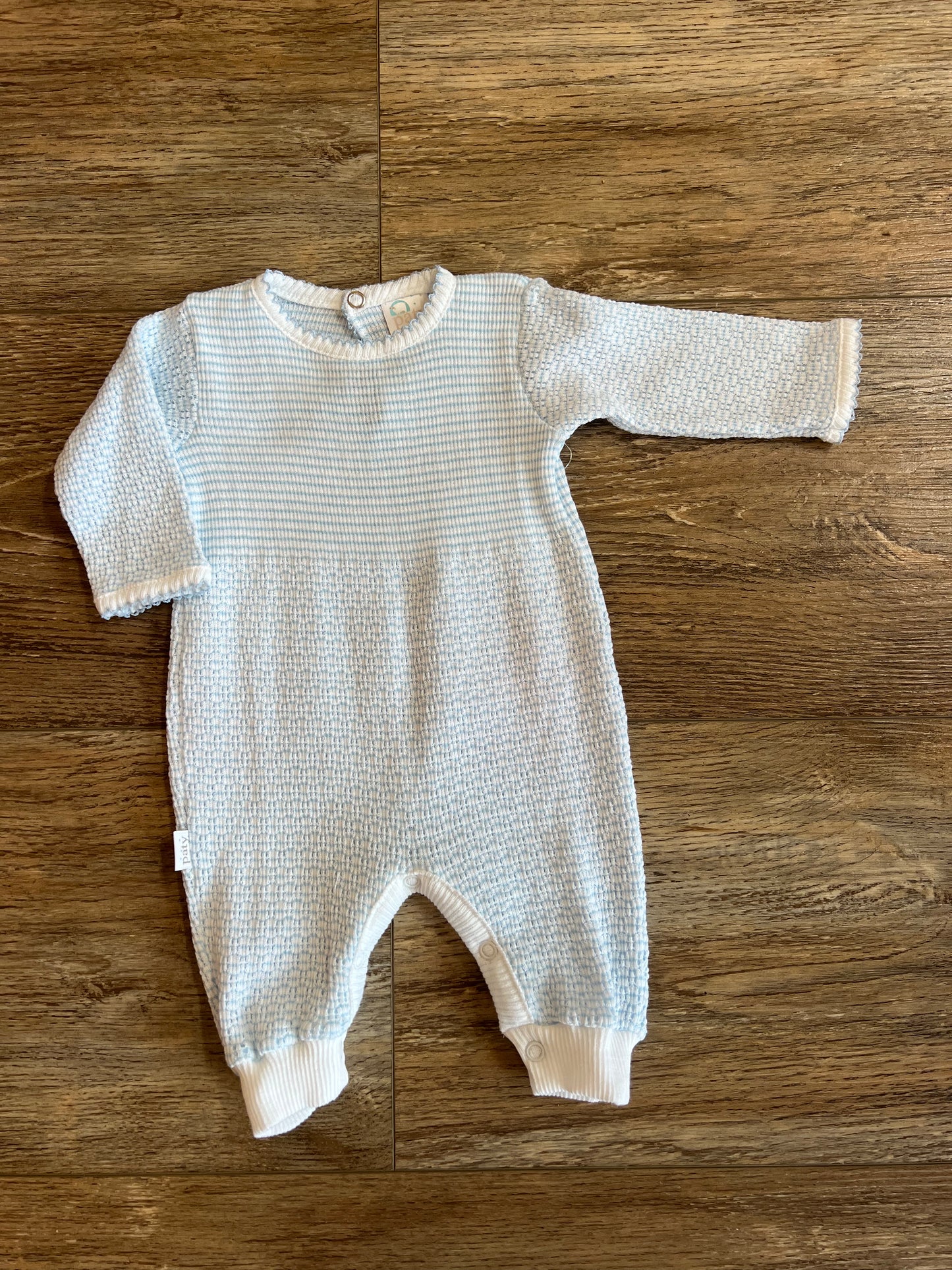 Blue LS Knit Romper