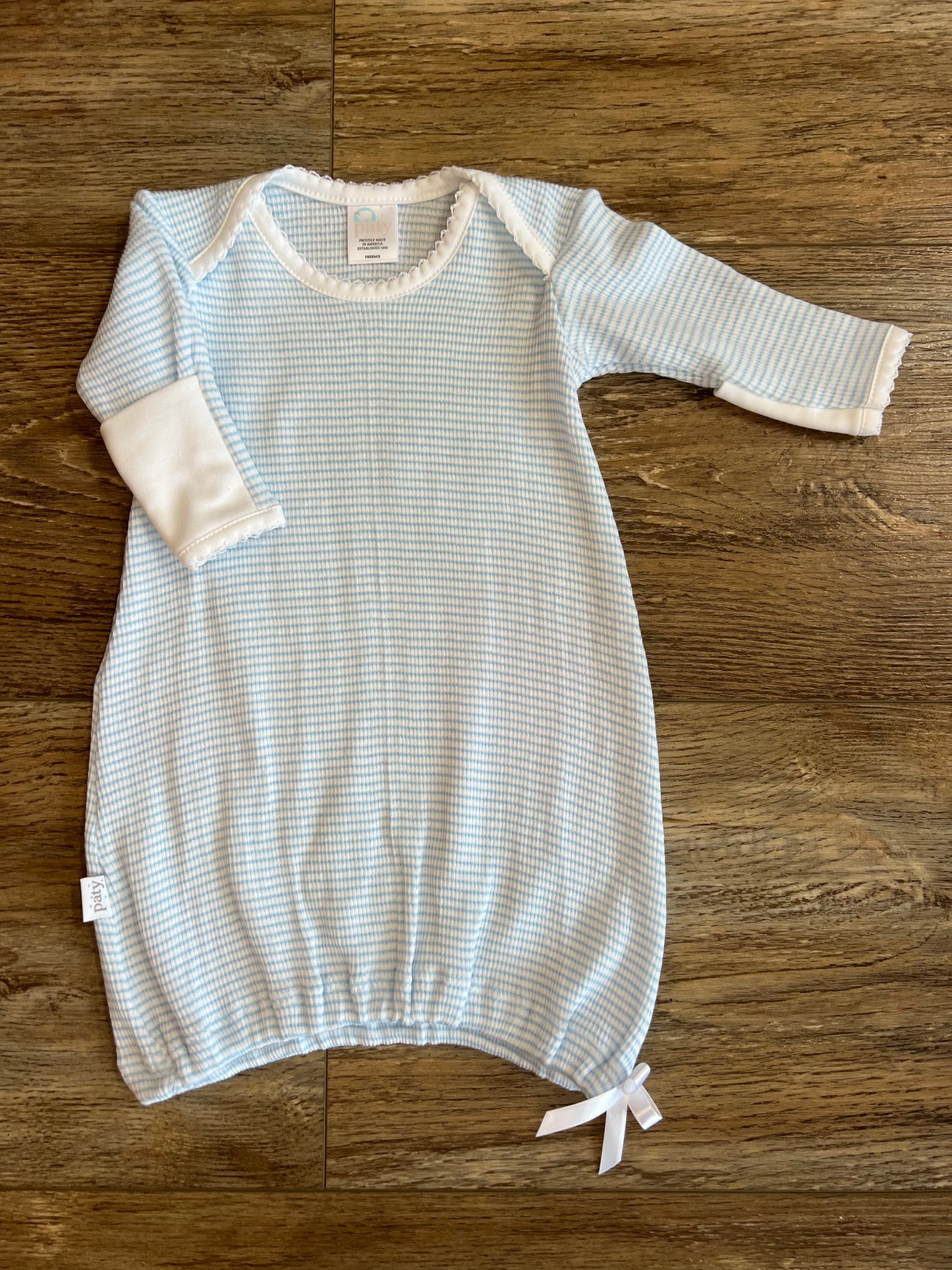 Rib Knit Gown - Blue