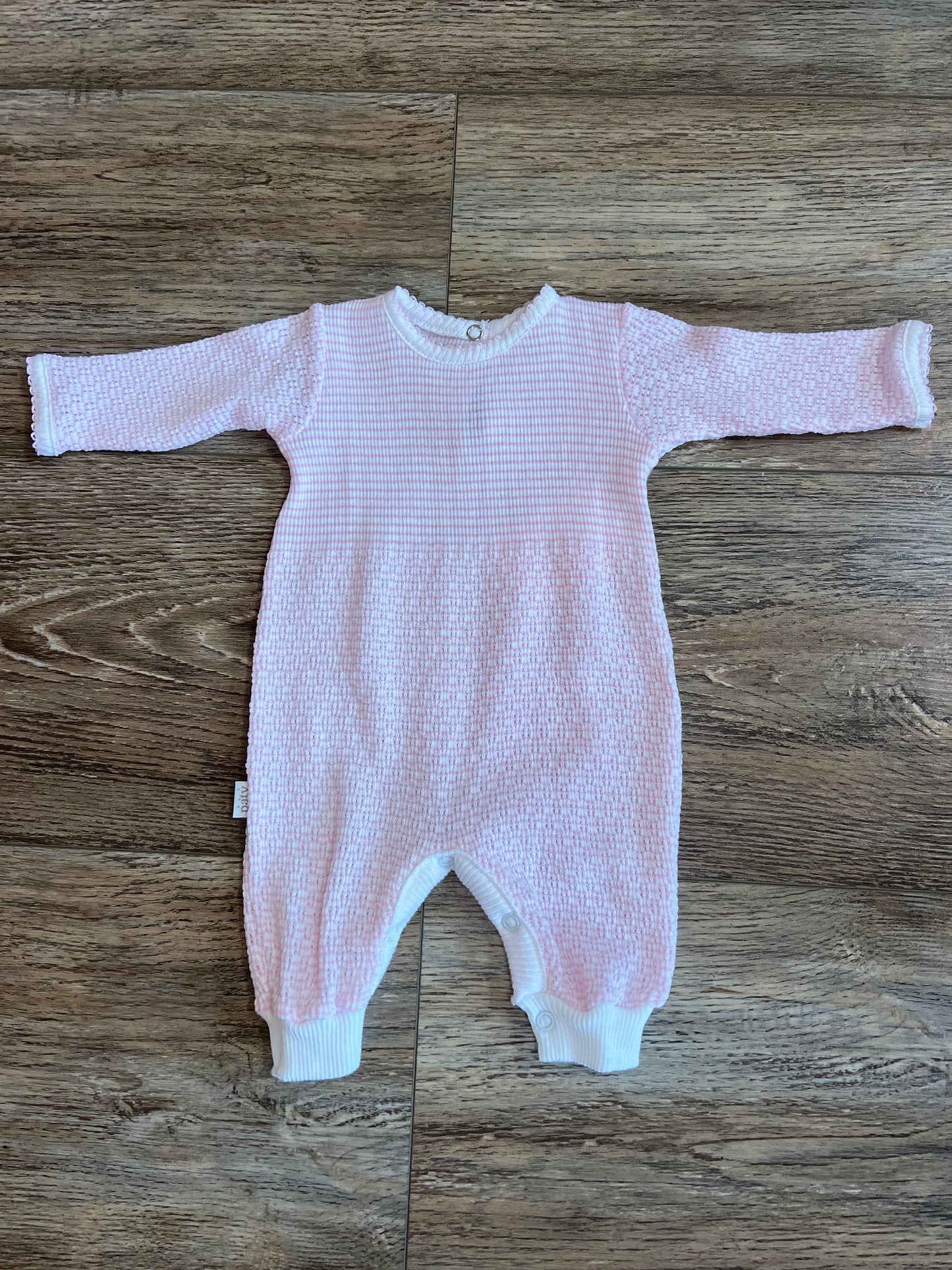 Pink LS Knit Romper