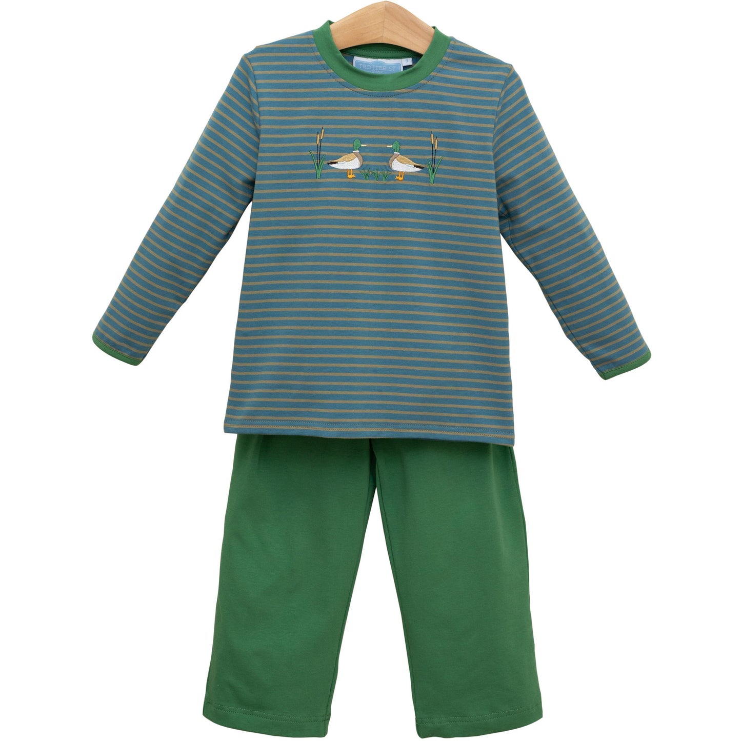 Mallard Embroidery Pants Set