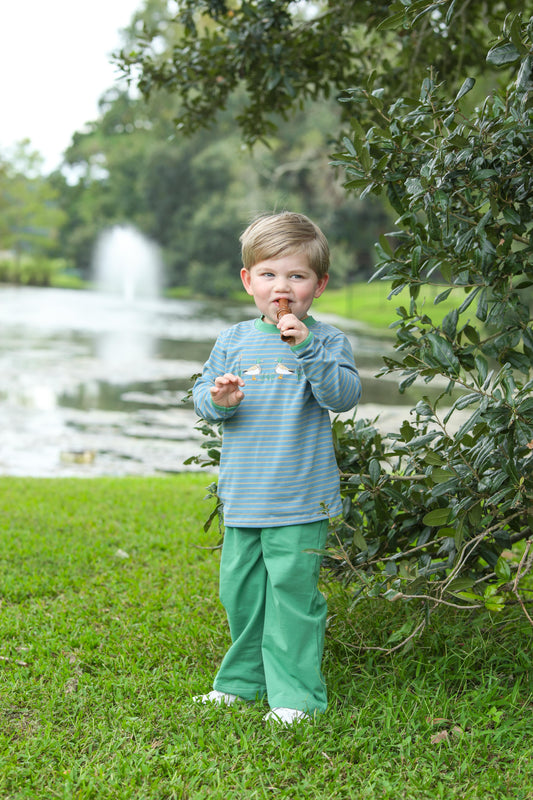 Mallard Embroidery Pants Set