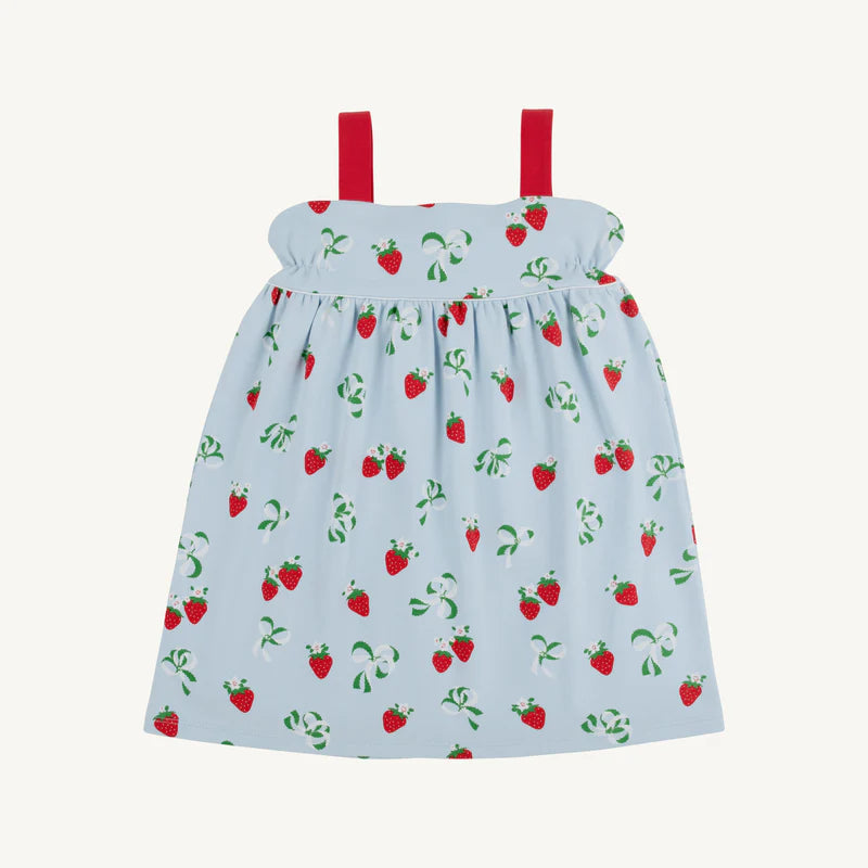 Millie Day Dress-Bow and Berry (Buckhead Blue)/Richmond Red