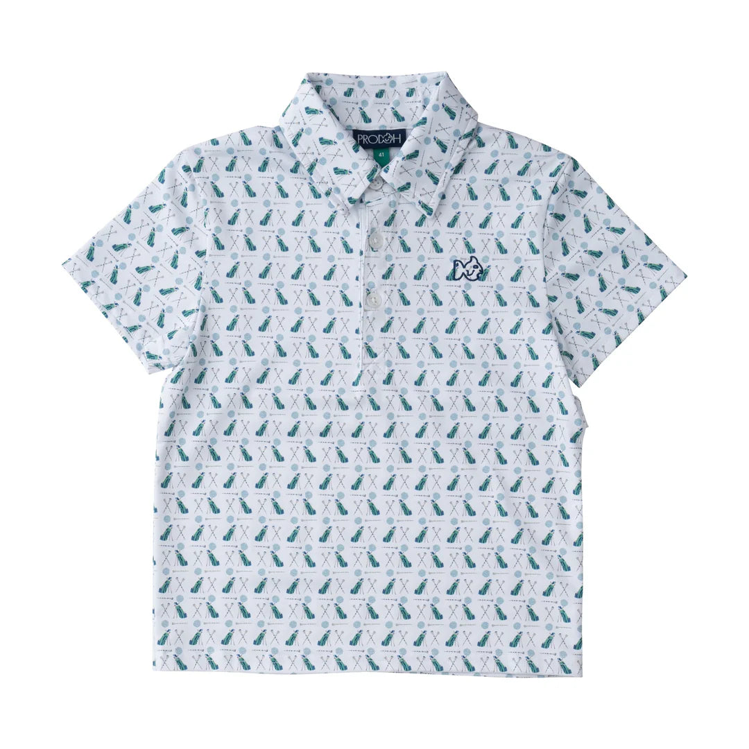 Boys Pro Performance Polo Golf Print