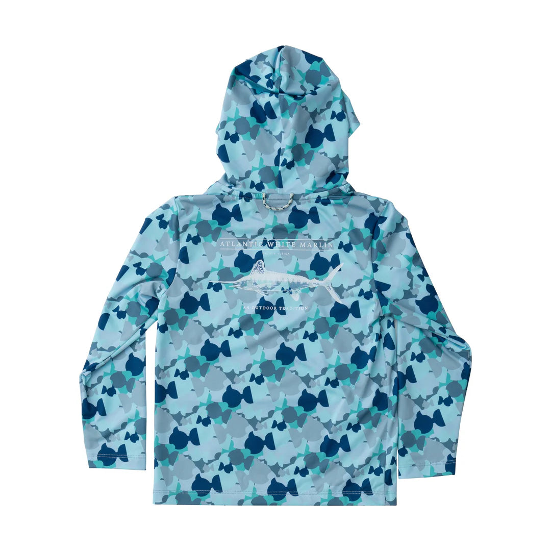Pro Performance Hoodie Fishing Shirt-Fish Camo