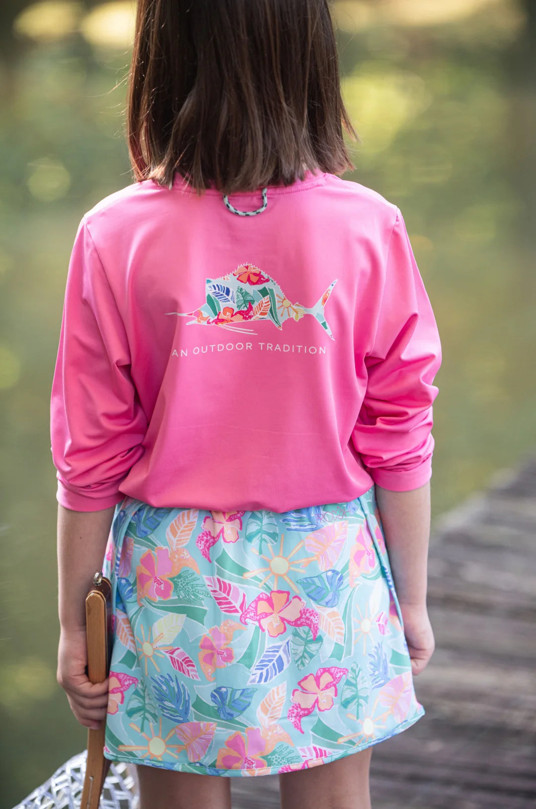 Kids Pro Performance Long Sleeve T-Shirt - Tropical Marlin Art