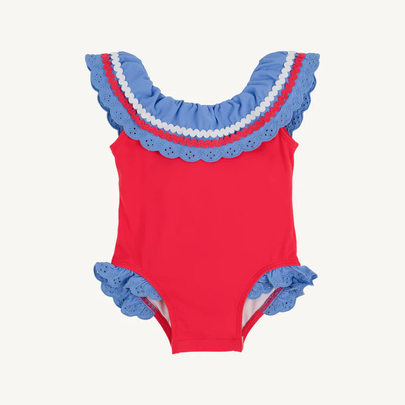 Sandy Lane Swimsuit- Richmond Red/Barbados Blue