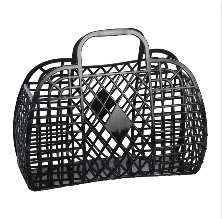Large Retro Jelly Bag - Black