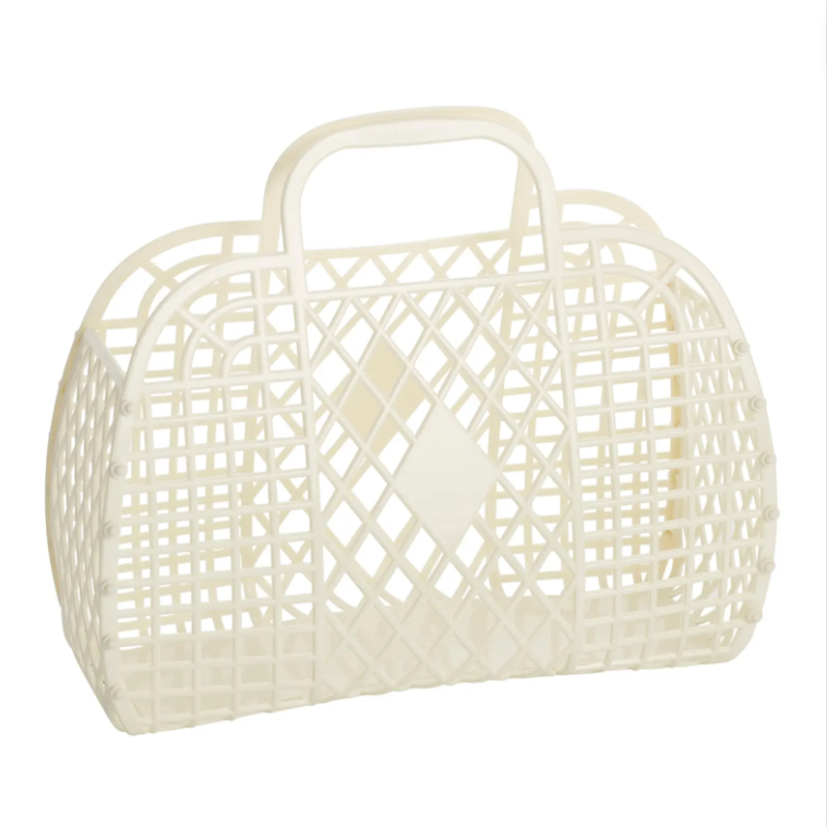 Large Retro Jelly Bag - Cream