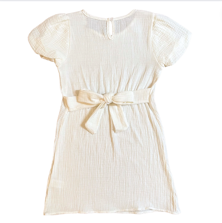 Ivory Belted Dress