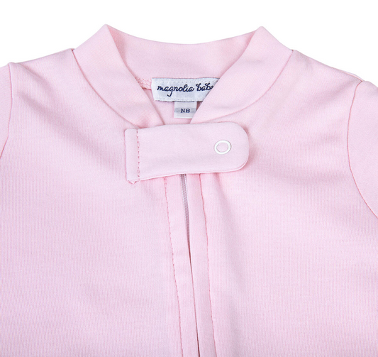Classic Pink Zipper Footie