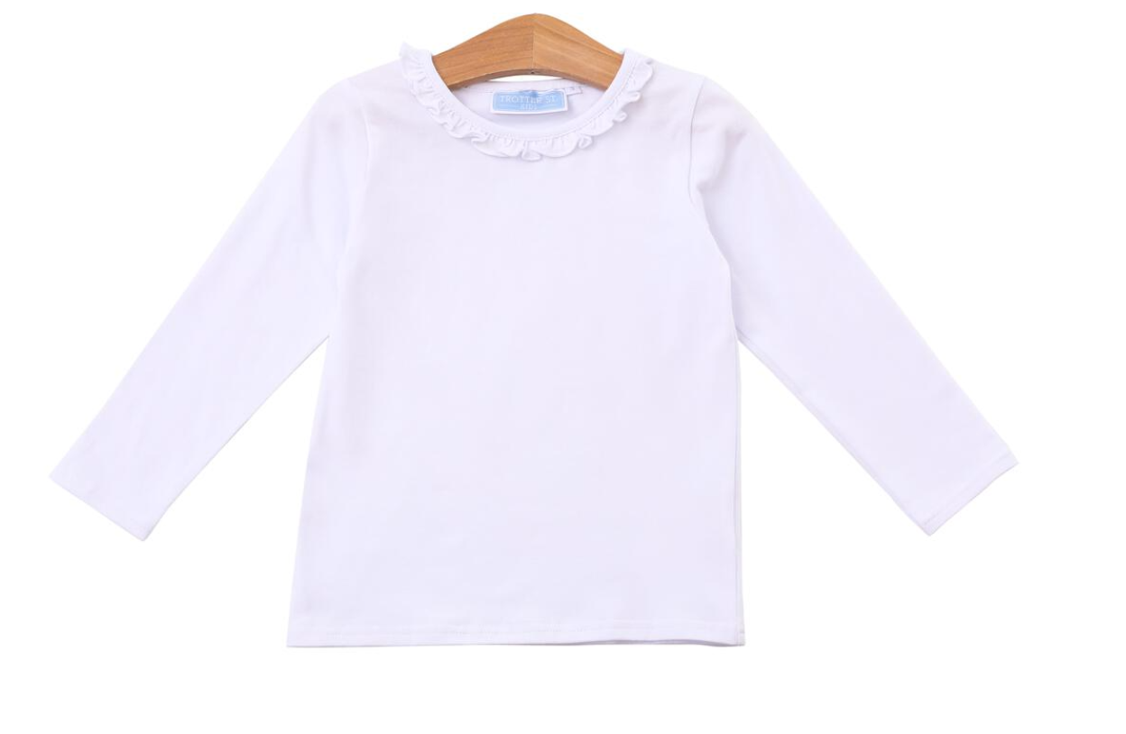 Vera Ruffle Top - White