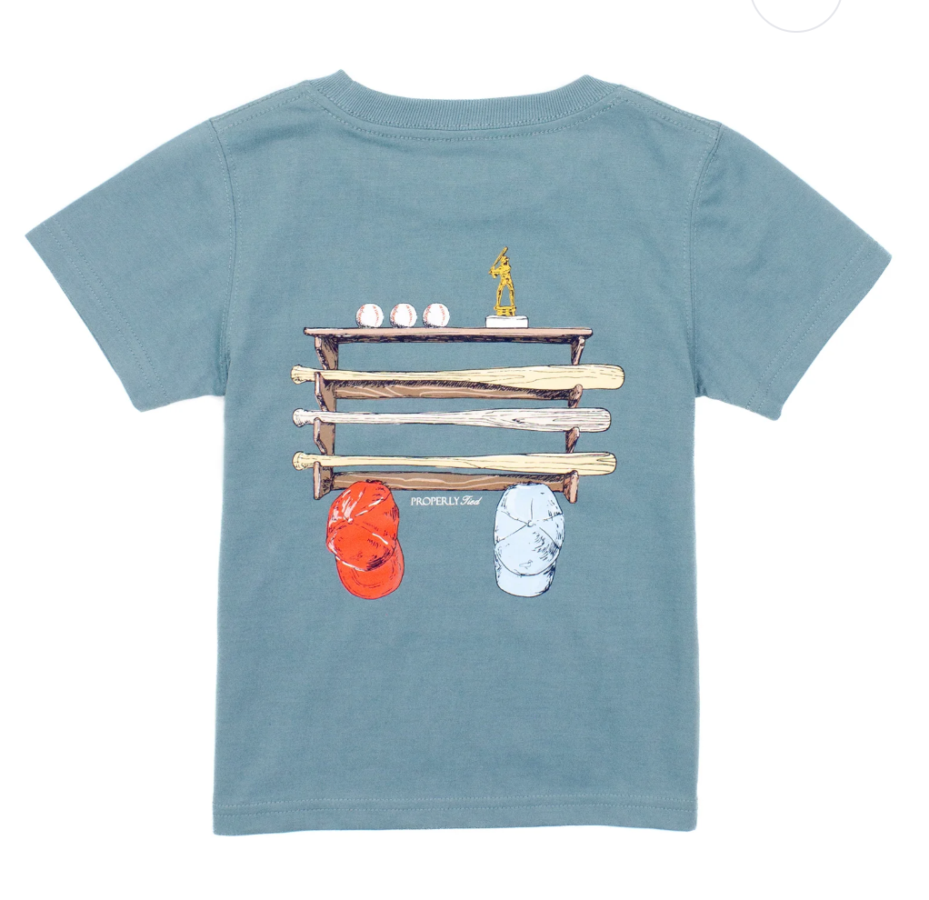 Bat Rack T-Shirt - Steel Blue