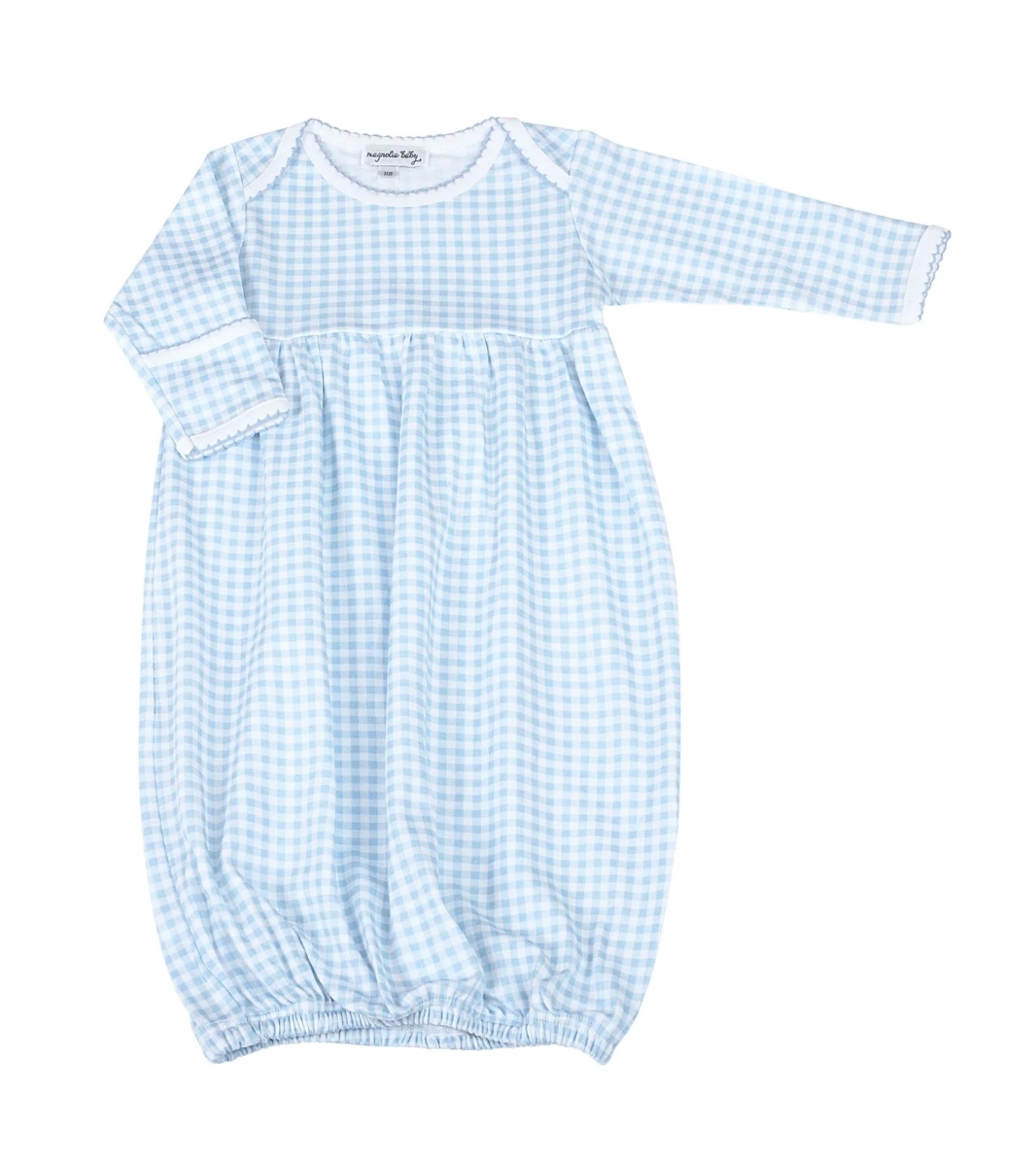 Mini Checks Gown - Blue