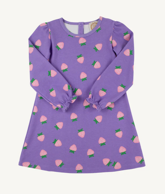 Sadie Sweatshirt Dress No Collar - Palisades Purple