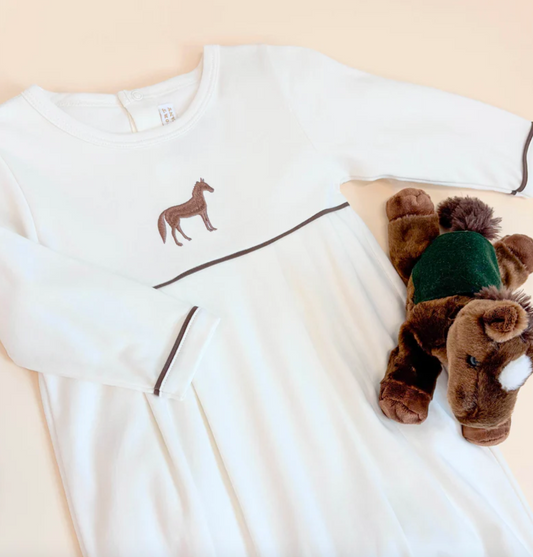 Long Sleeve Bradford Romper - Palmetto Pearl