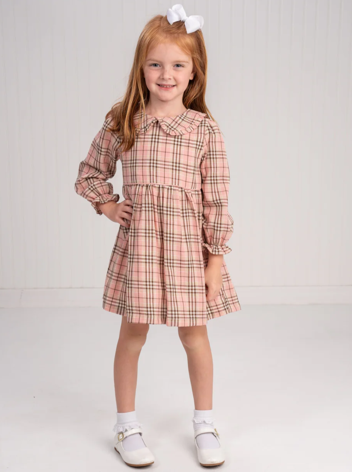Marcy Autumn Rose Plaid Dress