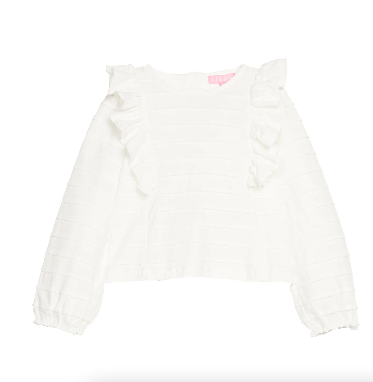 Ruffle Blouse - White Scallop