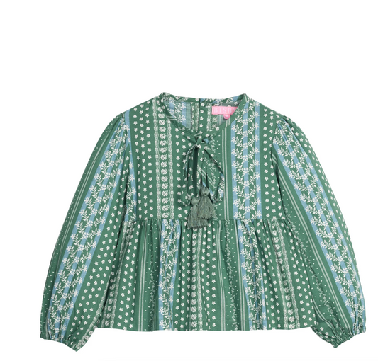 Riviera Top - Forest Stripe