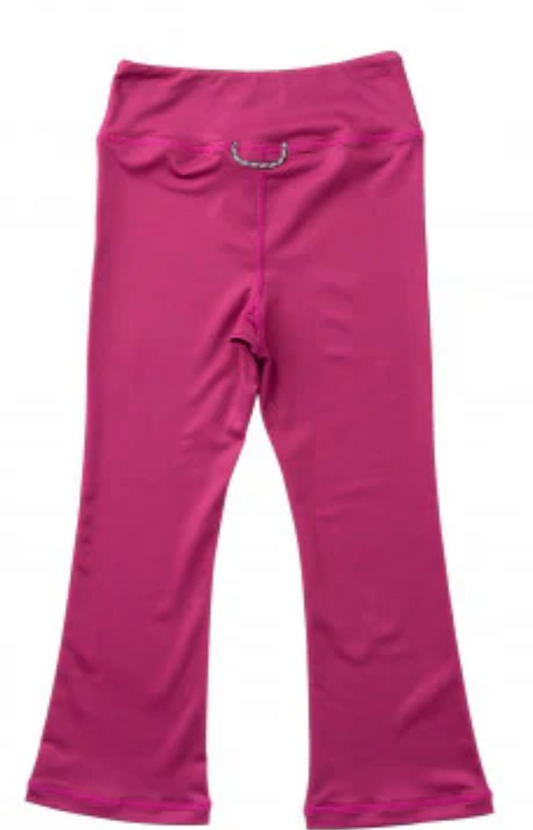 Girls Flare Leggings - Rose Sorbet