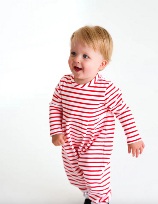 LS Bradford Romper - Richmond Red