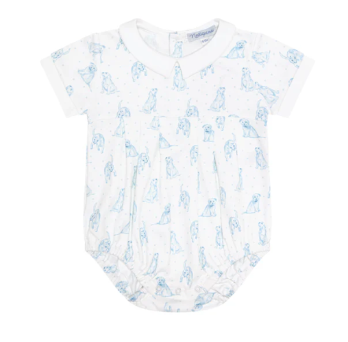 Blue Puppy Love Print Bubble