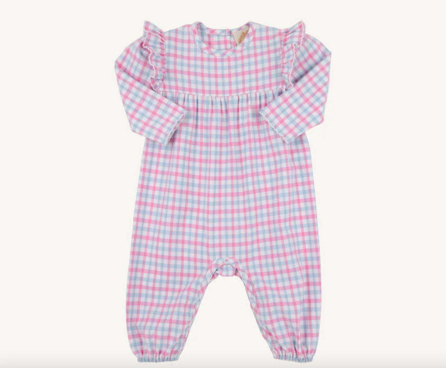 Leigh Ann angel Sleeve Romper - Barrington Blue