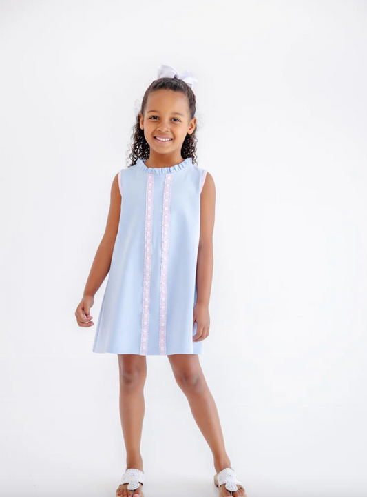 Lizzie's Luxe Leisure Dress - Beale Street Blue