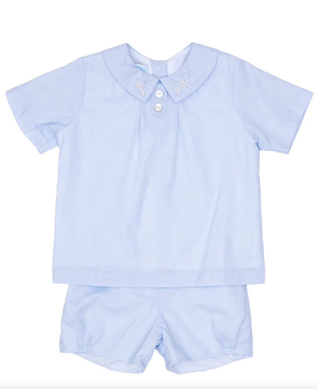 Joseph Linen Crosses Short Set