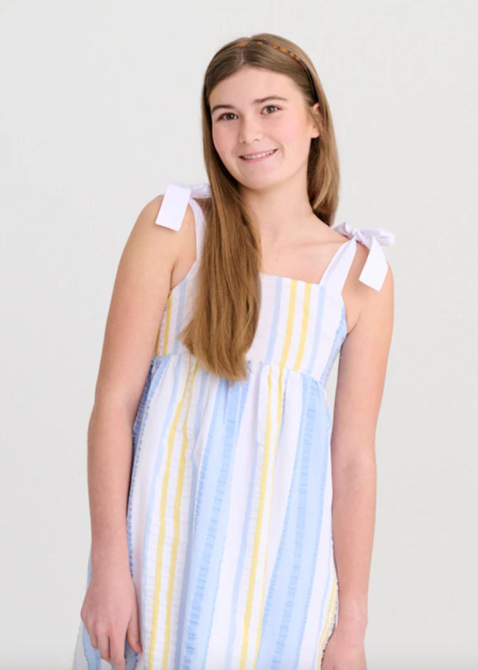 Macie Midi Dress - Seersucker