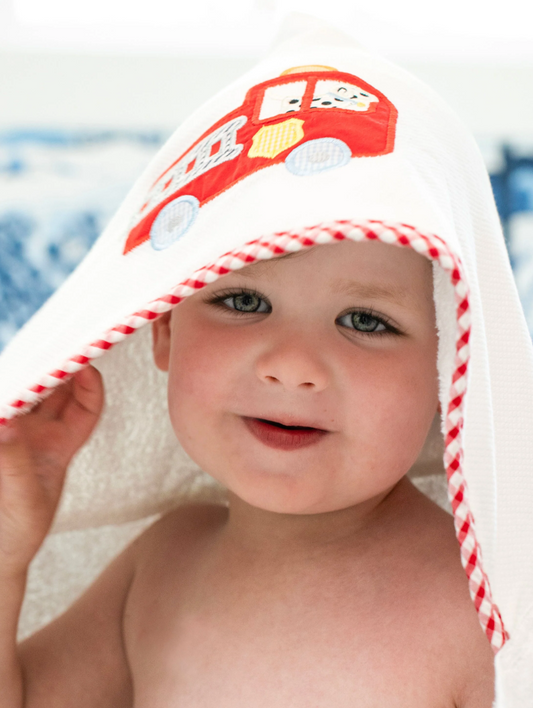 Fire Truck Hooded Towel