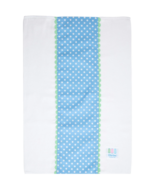 Blue Alligator Fancy Fabric Burp Cloth