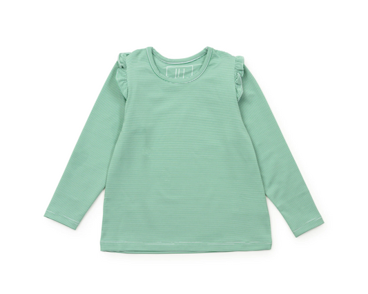 Mia Green Stripe Top