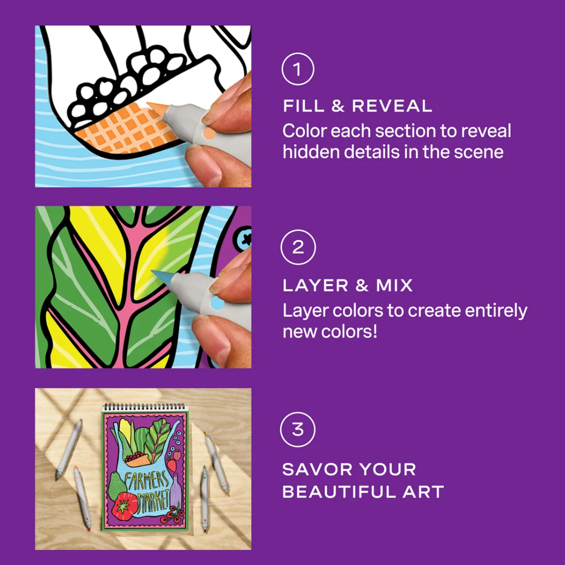 Foody Fun Color-to-Reveal