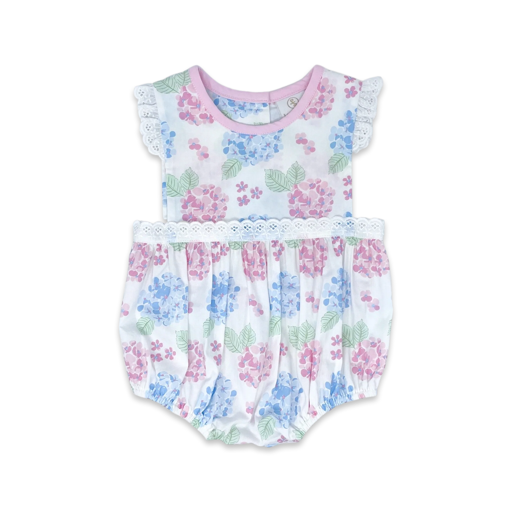 Highlands Hydrangea Pinafore Bubble The Byrd's Nest Children's Boutique